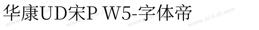 华康UD宋P W5字体转换